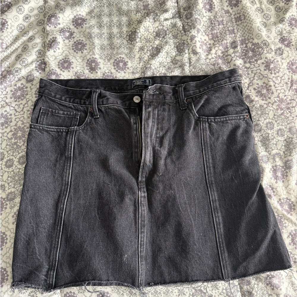 Abercrombie & Fitch Charcoal Denim Skirt